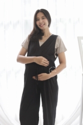 MAMA HAMIL BUTIK LAZADA Meghan Jumpsuit Set FREE Inner Katun Kaos Adem Murah   NJS 02 19  large